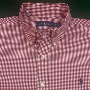 RALPH LAUREN LS All Cotton Red & White Checked Shirt